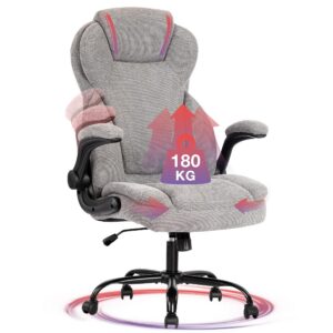 Fantasylab Grüner 180KG Chefsessel Bürostuhl Ergonomischer Drehsessel XXL Office Chair
