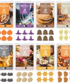 Salubrito Halloween-Düfte Kerzenwärmer Wax Melts, 5 Sortenaminer, Geschenk Set für Herbst