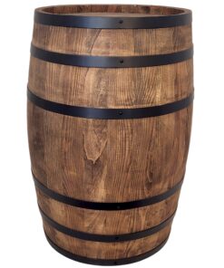 Weeco Rustikales Holzfass Dekoration für Bars – Menüpräsentation & Getränkeservice 80x50cm Wenge