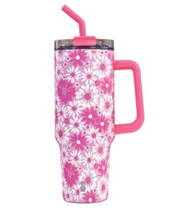 Simply Southern 1,2 l Isolierbecher mit Griff und Strohhalm-Deckel | Wiederverwendbare Edelstahl-Wasserflasche für Fraue