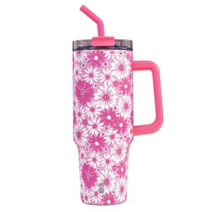 Simply Southern 1,2 l Isolierbecher mit Griff und Strohhalm-Deckel | Wiederverwendbare Edelstahl-Wasserflasche für Fraue