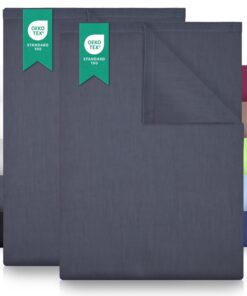 Green Mark Klassische Bettlaken – 2er Pack Flache Laken, hautfreundlich und pflegeleicht - Anthrazit Grau - 150x250 cm