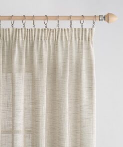 EMEMA White Sheer Voile Window Curtain Set for Living Room and Bedroom 140x280cm Décor Valance and Pleated Ribbon Transl