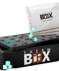 THERM BOX Profi Styroporbox GNL 3X Kühlakku 21,5L Innen: 54,3x34,5x11,5cm Wiederverwendbar Kühlbox