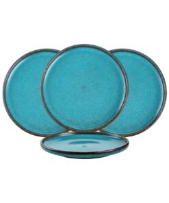Henten Home Speiseteller aus Steingut 26cm - 4er Set für 4 Personen, Mikrowellen- & Spülmaschinenfest