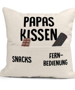 22Feels Männer Deko Kissen zum Befüllen - perfektes Vatertag-Geschenk (Beige, 40x40cm) 22Feels Spaßiges Männer Kissen