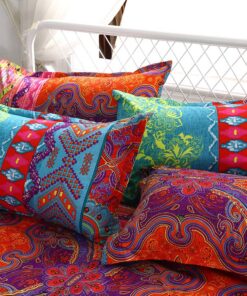 Bohemian Indisch Kopfkissenbezug - Hochwertig, 120g Mikrofaser, 40x80 cm, OEKO-TEX STANDARD 100 | Lanqinglv 2 Set Bohem