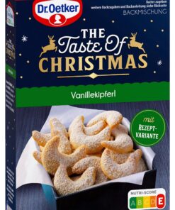 Dr. Oetker Vanillekipferl - 6er Vorteilspack für zarte Weihnachts-Kekse mit Vanille Geschmack und leichtem Mürbeteig