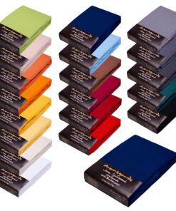 AVANTGARDE Premium Spannbettlaken 180x200-200x220-40cm - Ideal für Boxspringbett & Wasserbett - 100% Jersey Baumwolle, Ö