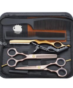 Purple Dragon Haarschere perfekt für Profis und Anfänger (Roségold) Purple Dragon Friseurschere 5,5Zoll ideal für Dame