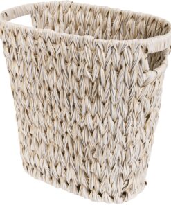 GRANNY SAYS Geflochtener Wicker Papierkorb Wasserdicht mit Griffen 19 Liter Buttermilch für Badezimmer