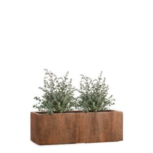 Pflanzwerk® Frostbeständiger XXL Fiberglas Blumenkübel Rechteckig 17x50x17cm für Garten & Fensterbank UV-Schutz Markenqu