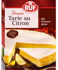 RUF Tarte au Citron Backmischung - schneller Zitronen-Kuchen mit fruchtiger GlasurFür Zuckerschlecken im Zuhause und Gas