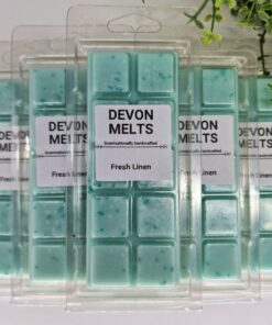 Devon Melts – Fresh Linen – stark duftendes Sojawachs für Schlafzimmer im Sommer