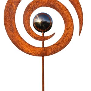 Bornhöft Rostige Gartenstecker Edelrost Dekoration Edelstahlkugel Rost Gartendeko