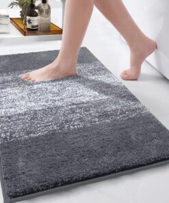 Super weiche Badematten Mikrofaser Hochflor rutschfeste Maschinenwaschbar OEKO-TEX STANDARD 100