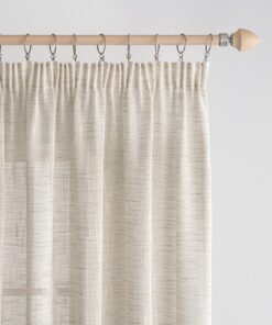 EMEMA Weisser Reis Voile Vorhang Transparente Leinen Gardinen Wohnzimmer 2er Set 140 x 260cm