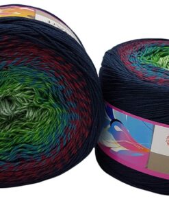 YarnArt Flowers 500 Gramm Bobbel Wolle 266 Farbverlauf Für Strickerinnen und Stricker ideal für Haushaltskleidung und S