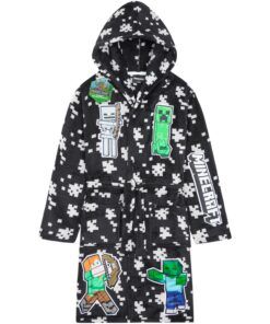 Trend Flauschiger Bademantel Kinder Jungen & Teenager, 7-14 Jahre, Warm und Komfortabel Fleece Morgenmantel, Ideal als G
