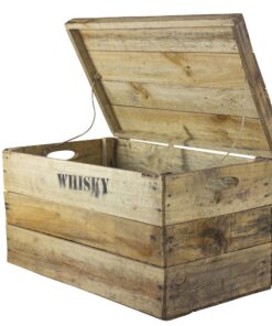 Altes Land Holztruhe Geschenk-Box mit Deckel für Hochzeiten (XL 58x34x32) | Altes Land Holzkiste Schatzkiste mit Deckel