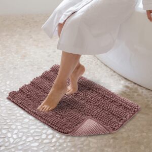 JARITTO rutschfester Badezimmerteppich Waschbar für Badewanne und Dusche - Pastellviolett - 43 x 61 cm