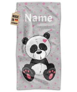 PR Print Royal Kinder-Handtuch mit Namen personalisiert - Geschenk für Jungen & Mädchen | Handtuch Personalisieren 140 x