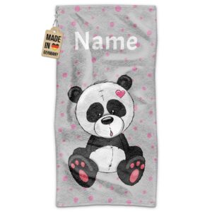PR Print Royal Kinder-Handtuch mit Namen personalisiert - Geschenk für Jungen & Mädchen | Handtuch Personalisieren 140 x