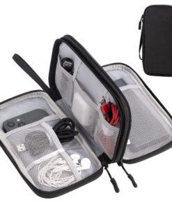 Arae Reise Zubehör Organizer, Doppelschicht Kabeltasche, Elektronik Accessoires für Ladegerät und USB- und SD-Karten (Sc