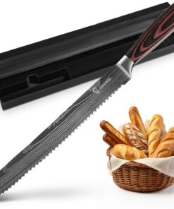 **Brotmesser mit Wellenschliff 26 cm für professionelle Konditorien und atemberaubende Scharfe** | **Hochwertiges ros