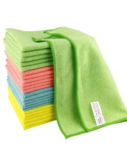 IDEA HOME Mikrofasertücher 24 Stück Reinigungstücher für Haus und Garten | IDEA HOME Farbig Sortierte Mikrofasertücher