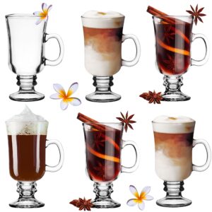 Irish Coffee Gläser Set mit Henkel 230ml | Ideal für Coffee-Lovers | für Haus und Garten | Gläser für Latte Macchiato, K