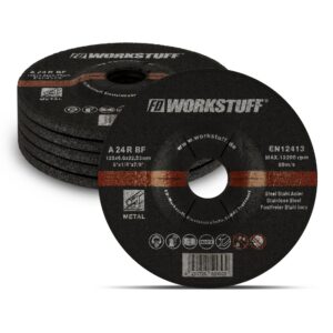 Schruppscheiben für Stahl & NE-Metall Ø 125 x 6.0 mm Schleifmopteller Trenn- oder Winkelschleifer 5 Stück
