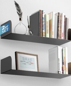 Moderne Wandregale ohne Bohren - Schwarz für Wohnzimmer, Büro & Küche