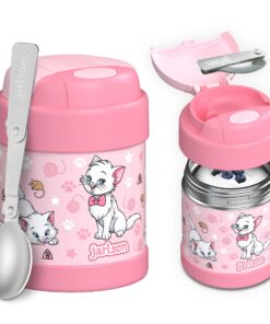 JARLSON® Thermobehälter für Essen Kinder [MIT LÖFFEL] - Thermo Lunchbox - Edelstahl Wärmebehälter für Speisen - Thermodo