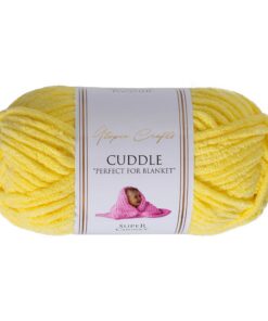 Utopia Crafts Cuddle Super Chunky Chenille-Garn - Zitronengelb 100 g 60 m Stricken und Häkeln