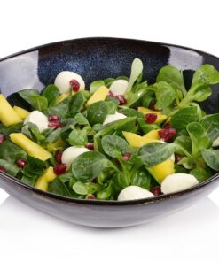 Sänger Tokio Salatschüssel Handmade Steingut 1,8L Blau-Schwarz Spülmaschinenfest
