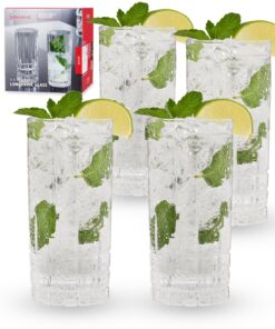 Spiegelau Perfect Serve Longdrinkgläser 4er Set, 350 ml, Kristallglaskutl, für Cocktail & Champagner, spülmaschinenfest