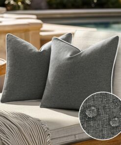 EMEMA Wasserfest Kissenbezug für Outdoor-Sofa und Wohnzimmer | EMEMA Wasserdichte Kissenbezüge Dekorativ für Garten und