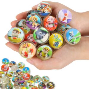 GUBOOM Flummies Kindergeburtstag - Kindergeburstag-Mitgebsel, 24 Stück, 32mm, Zufälliges Muster | GUBOOM Kindergebursta