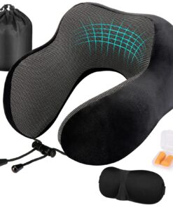 Eono Memory Foam Nackenkissen für Flug und Reise | Ergonomisches Eono Nackenhörnchen für Büro und Reise | Neuer Typ Eon