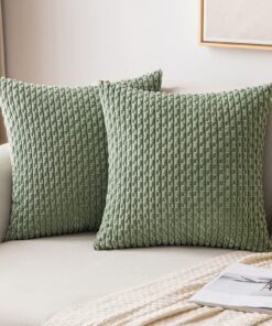 MIULEE Grasgrüne Kissenbezüge Schlafzimmer und Wohnzimmer Dekoration Weicher Sofa Kissen weicher für Sofa Schlafzimmer 2
