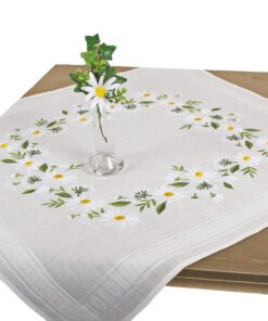 Stickpackung Margeritenblüten - Designelemente für Tischdeko, ideal zum Selbersticken, vielseitig einsetzbar - Praktisch