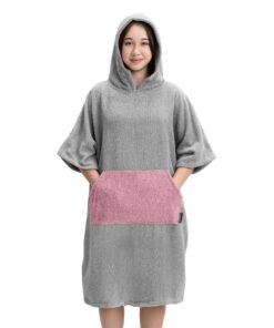 HOMELEVEL Badeponcho für Kinder - 100% Baumwolle OEKO-TEX - Surf & Pool Poncho Handtuch