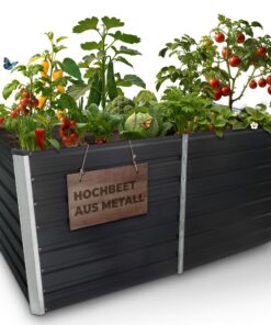 STRENDARAMA Hochbeet Metall Anthrazit | Pflanzkasten | Gartenbeet | Balkongarten Beet
