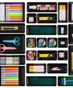 Vtopmart Schubladen Organizer 25 Stücke mit 4 Größen – Make-up Ordnungssystem für Schminktisch & Büro | ClimeCo Certifie