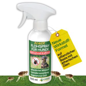 Pflanzlicher Zecken- & Flohschutz Flöhe Abwehrspray GUARDIA Power-Konzentrat – sofort wirksam – für Hunde – Hause & Ausf