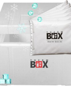 THERM BOX Styroporbox 53W mit 6 Kühlakku für Kühlbox 53,2L Innen 47x38x29cm ideales Thermobehältnis für Professionelle