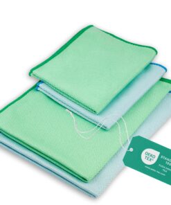 ELEXACLEAN Fenstertuch streifenfrei, mikrofasern Scheibentuch Oeko-TEX Standard 100 - Glas Putztücher 4 Stück 60x40 cm &