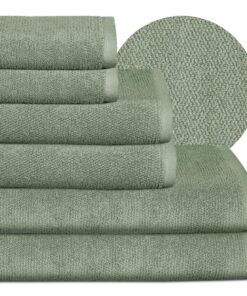 Premium BEAUTEX Handtüchermuster Set - Oeko-TEX Zertifiziert, Eisberg-grün | BEAUTEX Frottier Sets European Made, Baumw