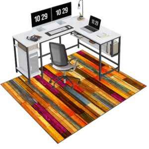 EYKWKB Bürostuhlmatte Kratzfest | Bodenschutz für Büros | Gaming Stuhl Unterlage 80x120 cm | Hartboden Schreibtischstuhl